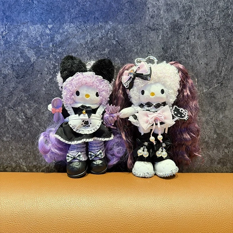 15CM Anime Hello Kitty cosplay DIY wig change plush doll keychain PP cotton stuffed doll Kawaii school bag pendant decoration
15CM Anime Hello Kitty cosplay DIY wig change plush doll keychain PP cotton stuffed doll Kawaii school bag pendant decoration