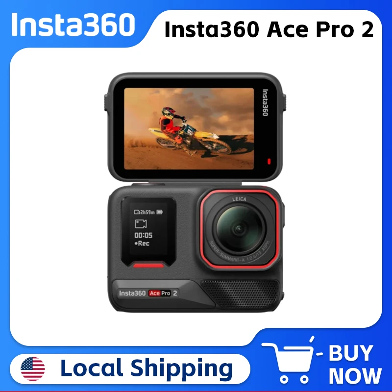 Экшн-камера Insta360 Ace Pro 2 8K с откидным сенсорным экраном диаметром 2,5 дюйма, прочная и водонепроницаемая, до 39 футов
Экшн-камера Insta360 Ace Pro 2 8K с откидным сенсорным экраном диаметром 2,5 дюйма, прочная и водонепроницаемая, до 39 футов