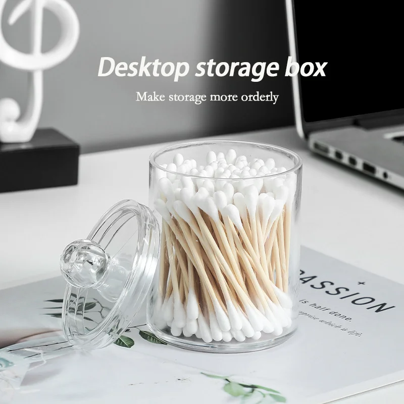 Round Desktop Dustproof Storage Box with Lid, Cotton Toothpick Storage Tube, Transparent Jewelry Cosmetic Storage Box
Round Desktop Dustproof Storage Box with Lid, Cotton Toothpick Storage Tube, Transparent Jewelry Cosmetic Storage Box
