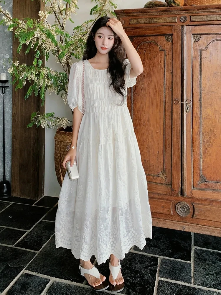 Extra Large Size 2300 Pounds Gentle Wind High-End Women's Dress A-Line Long Dress Anti-Aging Summer Bubble Sleeve French Style
Extra Large Size 2300 Pounds Gentle Wind High-End Women's Dress A-Line Long Dress Anti-Aging Summer Bubble Sleeve French Style