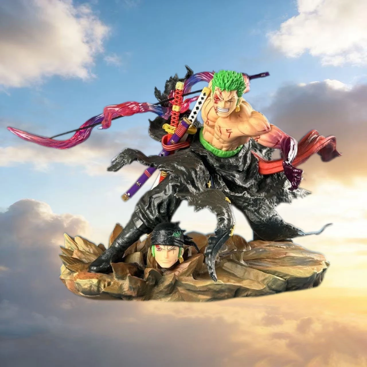 31.5cm/12.5in One Piece Anime Zoro Handheld Convertible Model Ornament Double Head Carving Pvc Statue Action Figure Collectible
31.5cm/12.5in One Piece Anime Zoro Handheld Convertible Model Ornament Double Head Carving Pvc Statue Action Figure Collectible