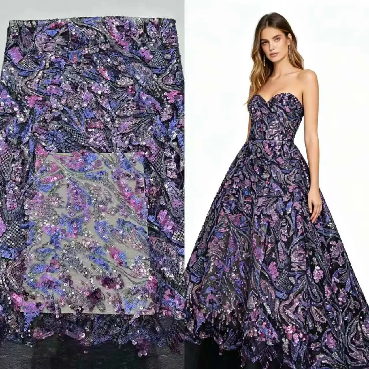 High Quality African Sequins Embroidery Lace Top Sale French Nigerian Luxury Beads Lace Fabric For Wedding Party Dress Sewing
High Quality African Sequins Embroidery Lace Top Sale French Nigerian Luxury Beads Lace Fabric For Wedding Party Dress Sewing