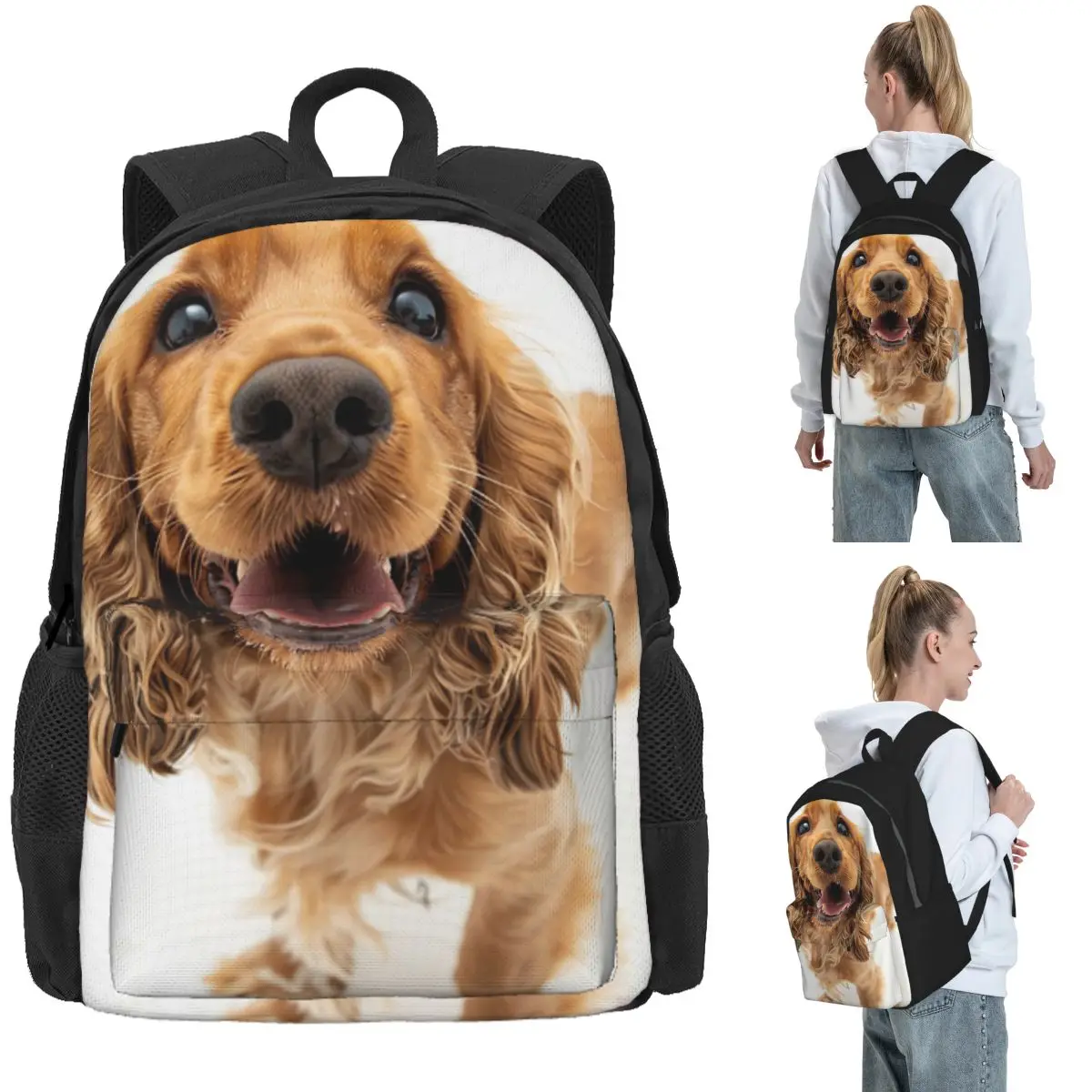 Tail Wagging Wisdom Nurturing Your Cocker Spaniel Spirit Backpack Daypack Kids BookBag School Bag Shoulder Bags for Men Women
Tail Wagging Wisdom Nurturing Your Cocker Spaniel Spirit Backpack Daypack Kids BookBag School Bag Shoulder Bags for Men Women