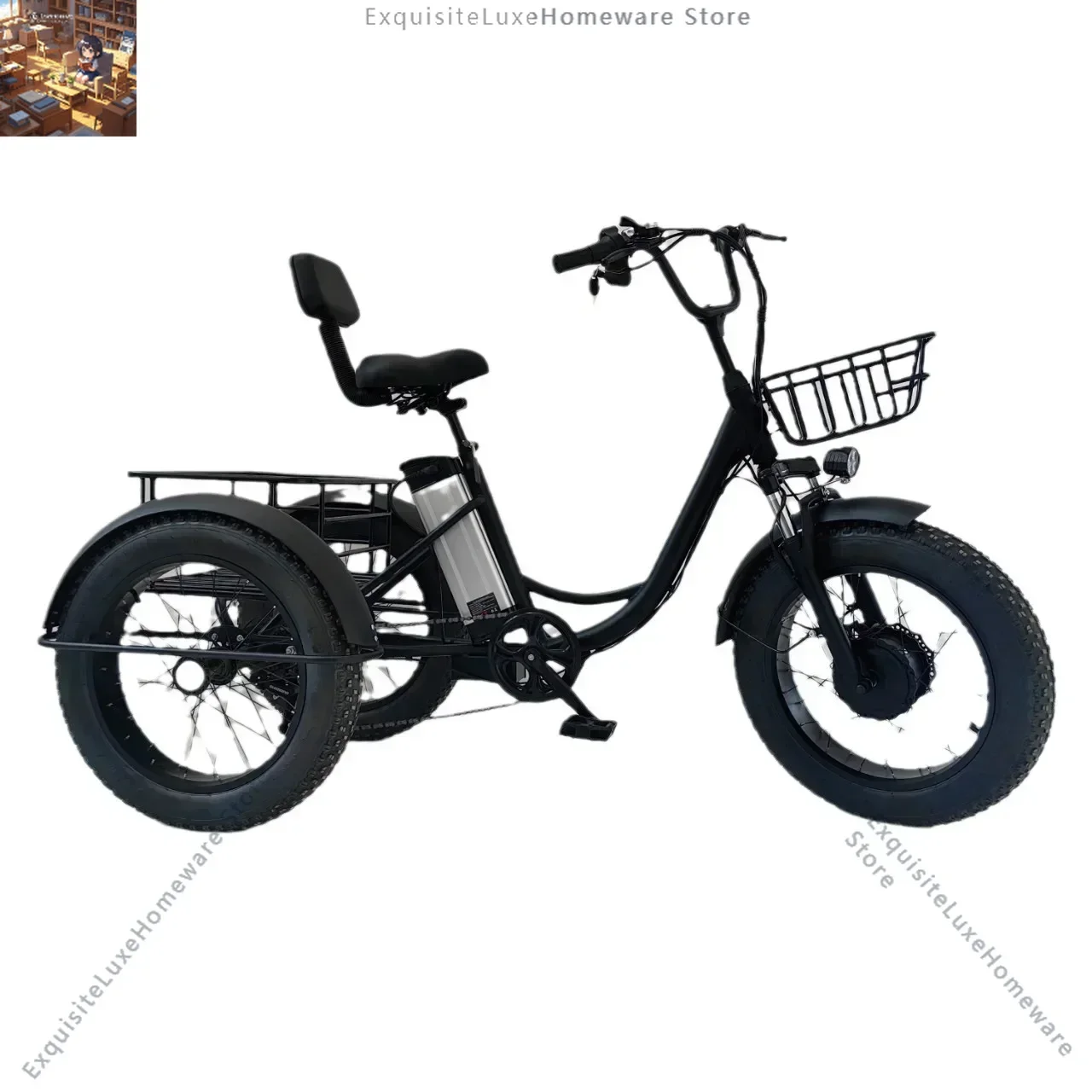 20-Inch Fat Tire Electric Pedal Tricycle, Lithium Battery, with Basket, Outdoor Riding, Camping Shopping Cart
20-Inch Fat Tire Electric Pedal Tricycle, Lithium Battery, with Basket, Outdoor Riding, Camping Shopping Cart