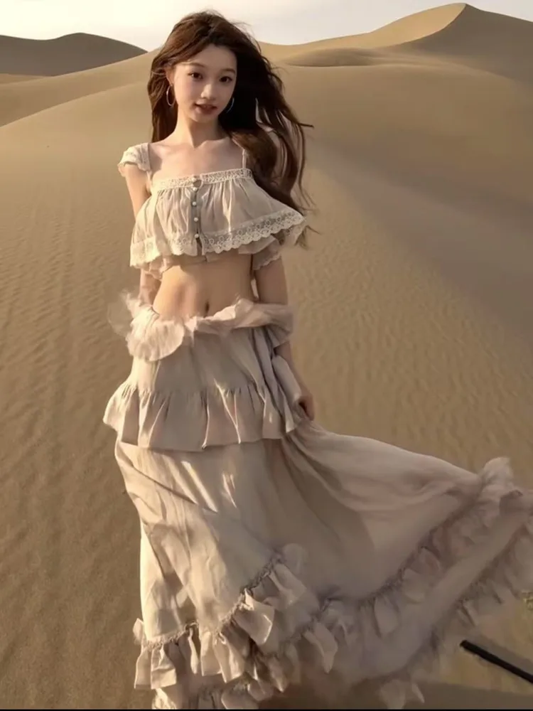 Dopne adient Beautiful Design Holiday Sle Lotus Pink Strapl Bustier Top And Skirt Set Long Skirt f-length Skirt
Dopne adient Beautiful Design Holiday Sle Lotus Pink Strapl Bustier Top And Skirt Set Long Skirt f-length Skirt