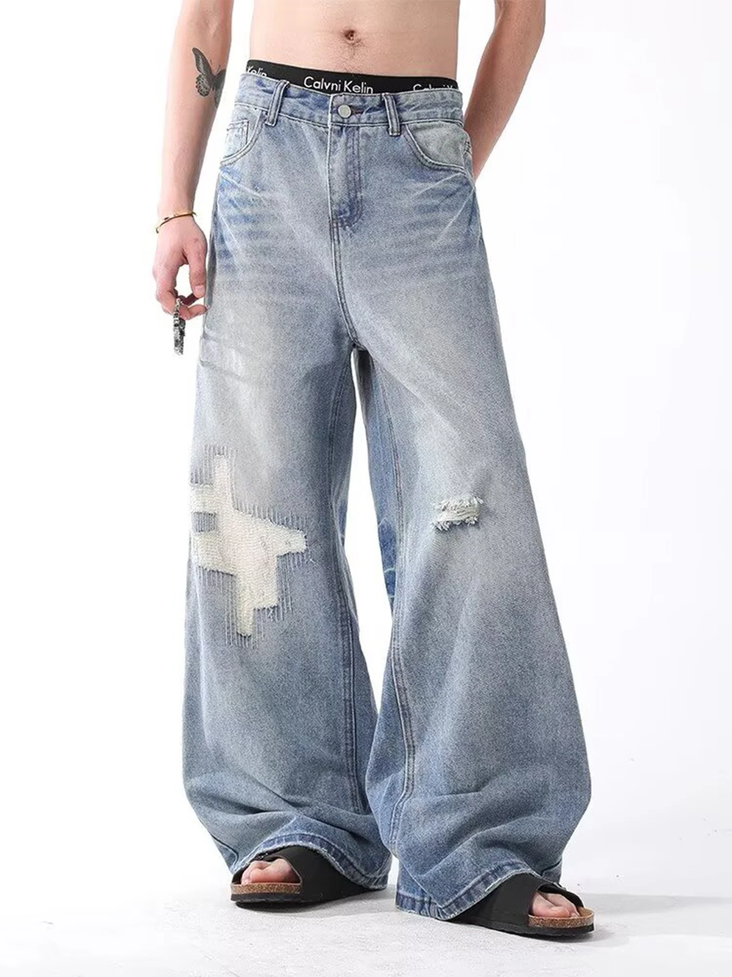 Women's Blue Y2k Baggy Ripped Jeans Harajuku Japanese 2000s Style Denim Trousers Vintage Boyfriend style Jean Long Pants Clothes
Women's Blue Y2k Baggy Ripped Jeans Harajuku Japanese 2000s Style Denim Trousers Vintage Boyfriend style Jean Long Pants Clothes
