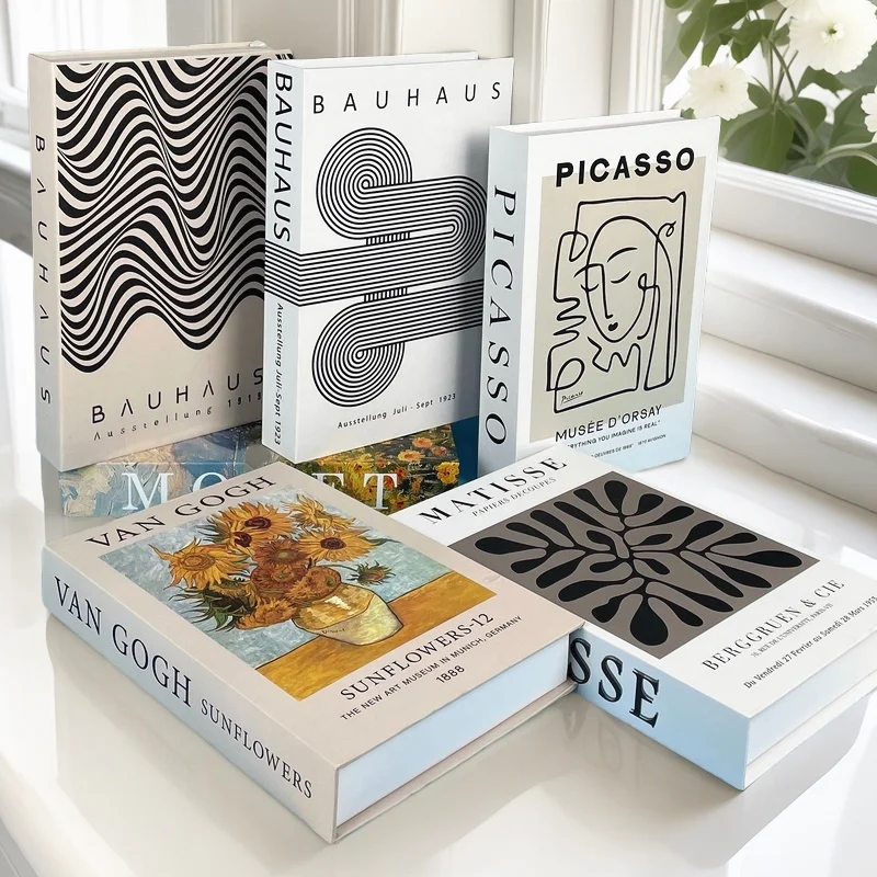 Bauhaus Matisse Picasso Boho Fake Book Storage Box Luxury Decorative Books Abstract Coffee Table Bedroom Decoration Home Decor
Bauhaus Matisse Picasso Boho Fake Book Storage Box Luxury Decorative Books Abstract Coffee Table Bedroom Decoration Home Decor