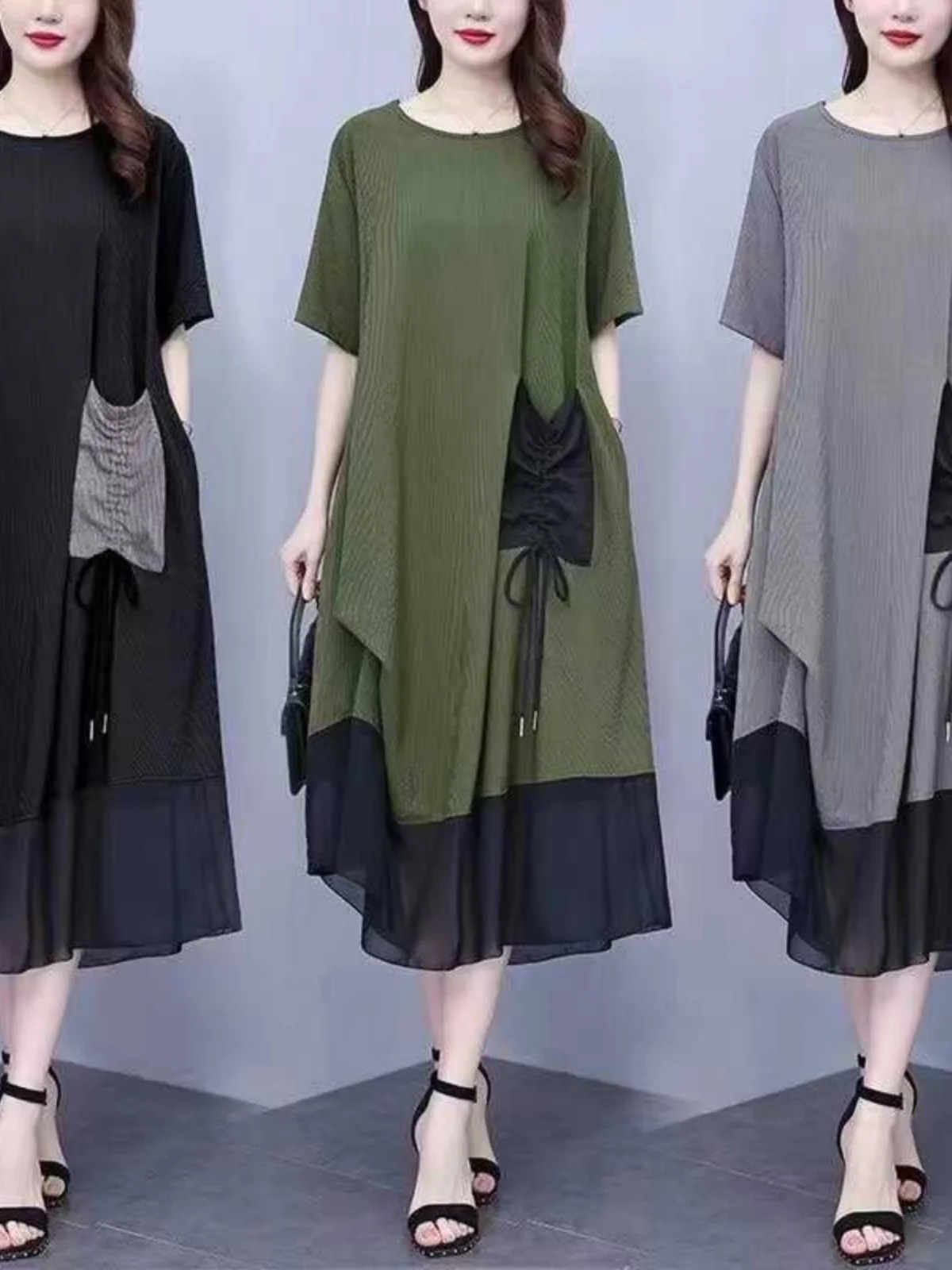 Летнее повседневное платье А-силуэта большого размера для полных женщин, свободное, комфортное, в корейском стиле
Летнее повседневное платье А-силуэта большого размера для полных женщин, свободное, комфортное, в корейском стиле