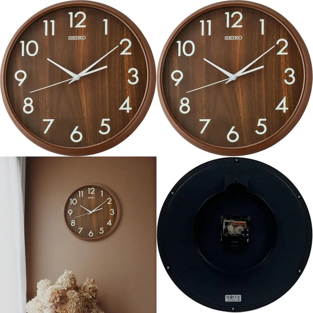 13.75 Dark Brown Faux Wood Silent Wall Clock
13.75 Dark Brown Faux Wood Silent Wall Clock