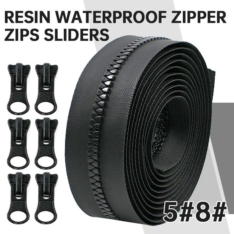 2M 5# 8# Black Resin Waterproof Zippers for Sewing Clothes Zip Puller Garment Coat Zips Tape By Meters Repair Kit Accessories
2M 5# 8# Black Resin Waterproof Zippers for Sewing Clothes Zip Puller Garment Coat Zips Tape By Meters Repair Kit Accessories