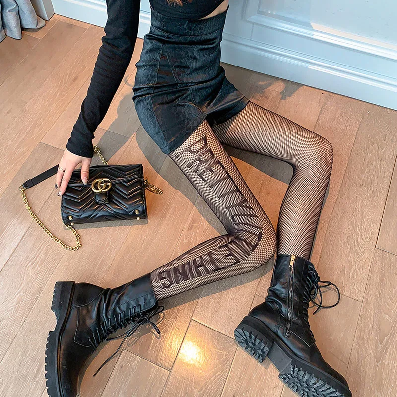 Sexy Women's Stockings Letter Jacquard Fishnet Stockings Lolita Retro Tights Japanese JK Student Socks Harajuku Gothic Pantyhose
Sexy Women's Stockings Letter Jacquard Fishnet Stockings Lolita Retro Tights Japanese JK Student Socks Harajuku Gothic Pantyhose