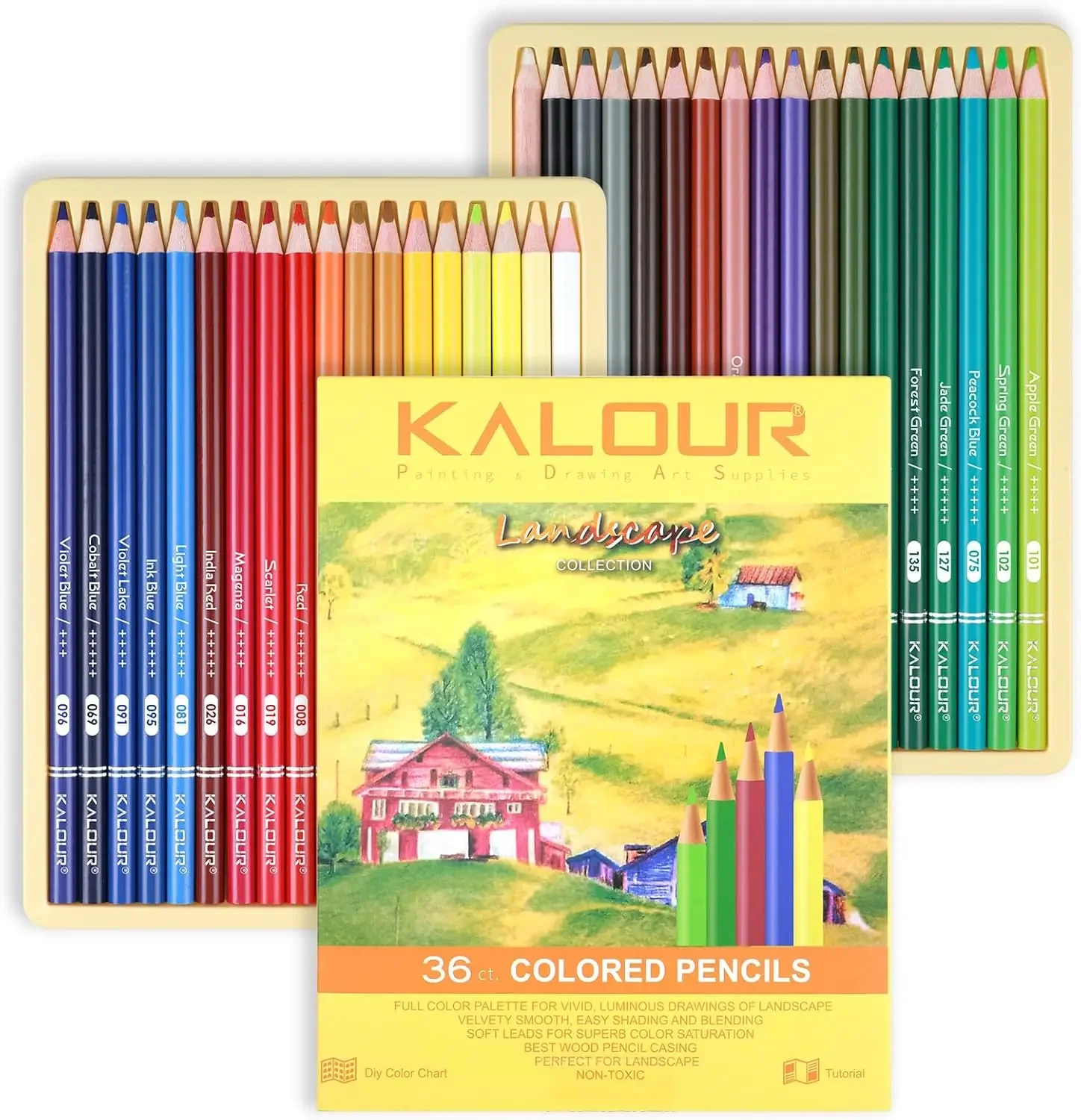 36 Yellow Landscape Pencils: Pre-sharpened Wooden Set For Artists & Beginners
36 Yellow Landscape Pencils: Pre-sharpened Wooden Set For Artists & Beginners