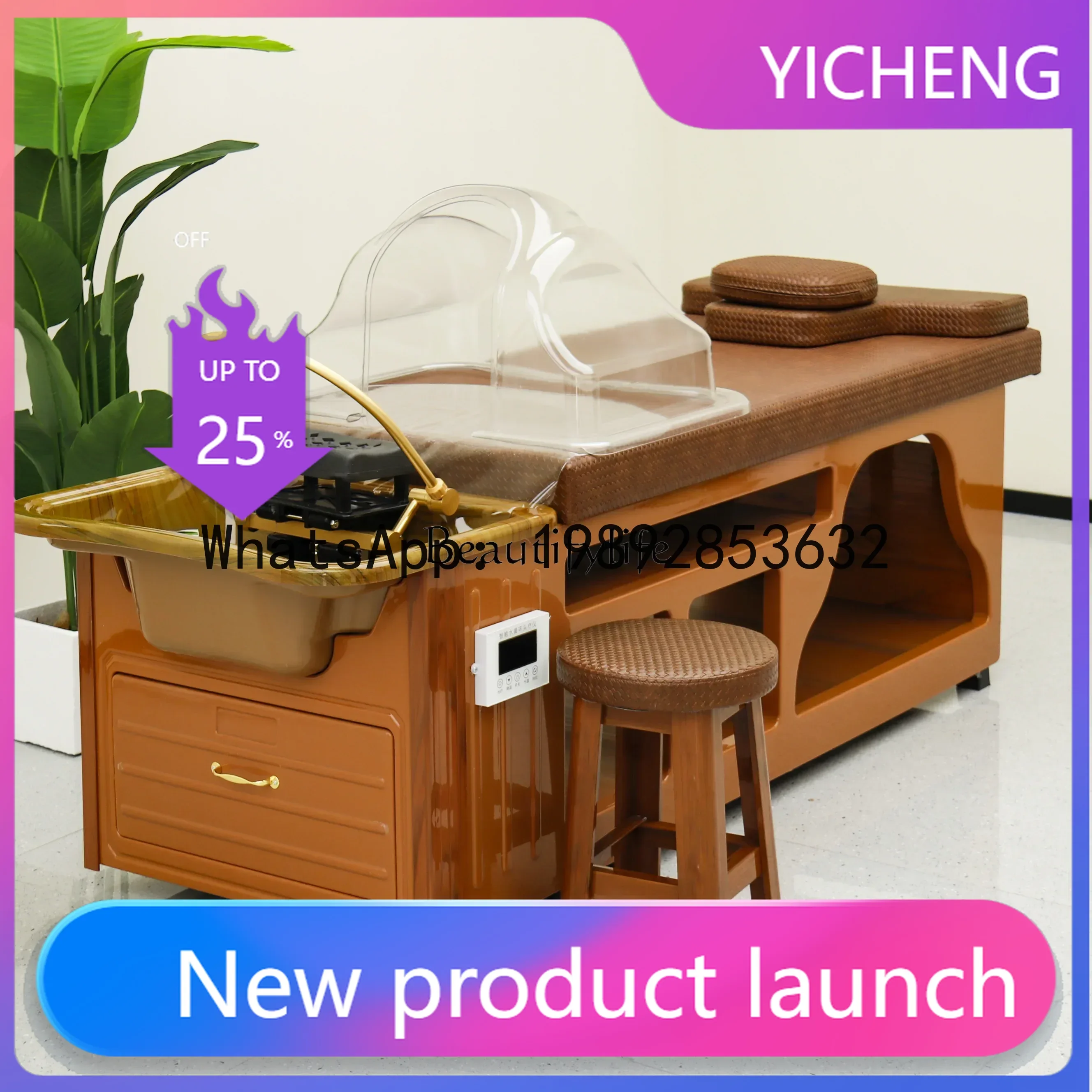 BB 06Barber Shop Shampoo Thai Head Therapy Massage Couch Water Circulation Fumigation Salon for Beauty Use
BB 06Barber Shop Shampoo Thai Head Therapy Massage Couch Water Circulation Fumigation Salon for Beauty Use