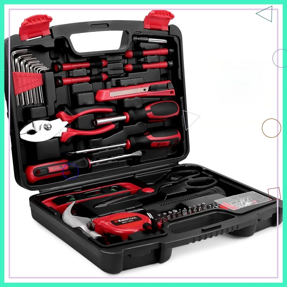 149-Piece Home Repair Tool Kit with Plastic Toolbox - Ideal for DIY, Office & College Repairs
149-Piece Home Repair Tool Kit with Plastic Toolbox - Ideal for DIY, Office & College Repairs