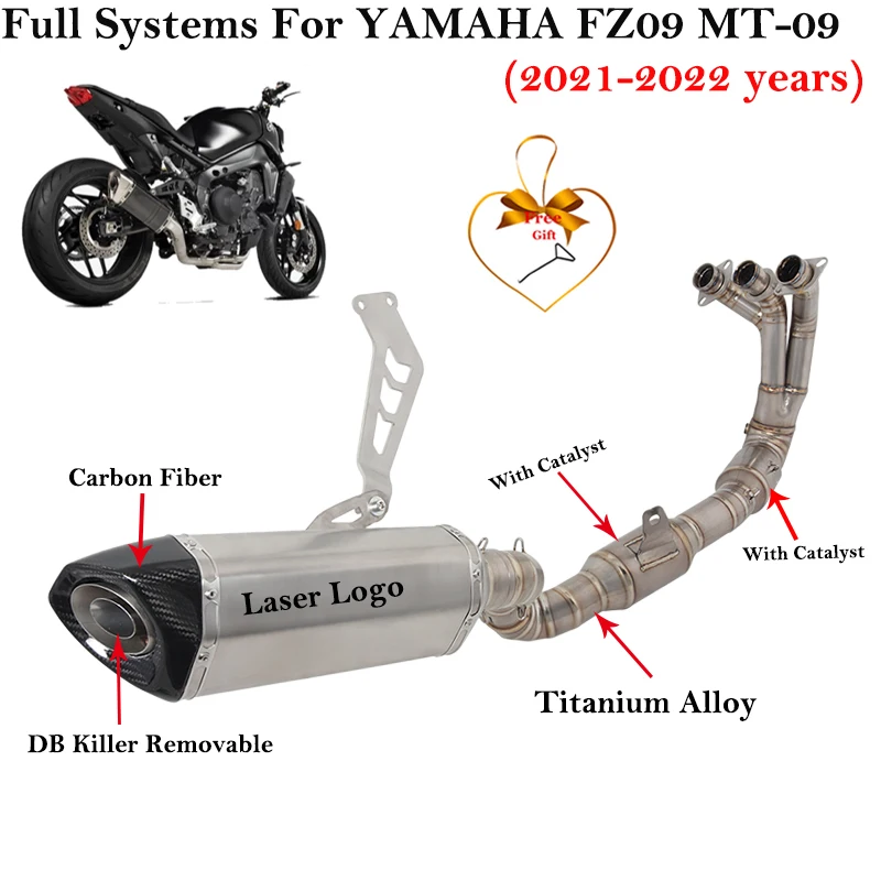 Full Systems Motorcross Exhaust Modified Front Pipe Scooter Pitbike Muffler For YAMAHA MT09 FZ-09 MT-09 2021 2022 Titanium Alloy
Full Systems Motorcross Exhaust Modified Front Pipe Scooter Pitbike Muffler For YAMAHA MT09 FZ-09 MT-09 2021 2022 Titanium Alloy