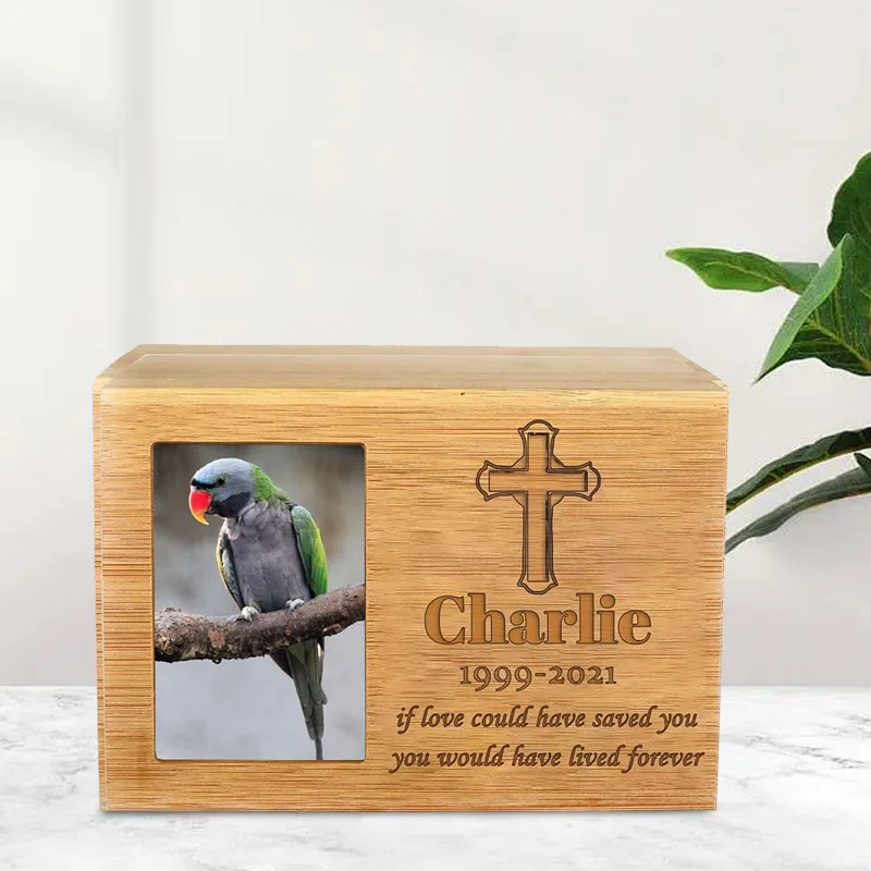 Cross-border pet urn bamboo wood animal funeral supplies dog cat parrot pet ashes commemorative box bamboo box
Cross-border pet urn bamboo wood animal funeral supplies dog cat parrot pet ashes commemorative box bamboo box
