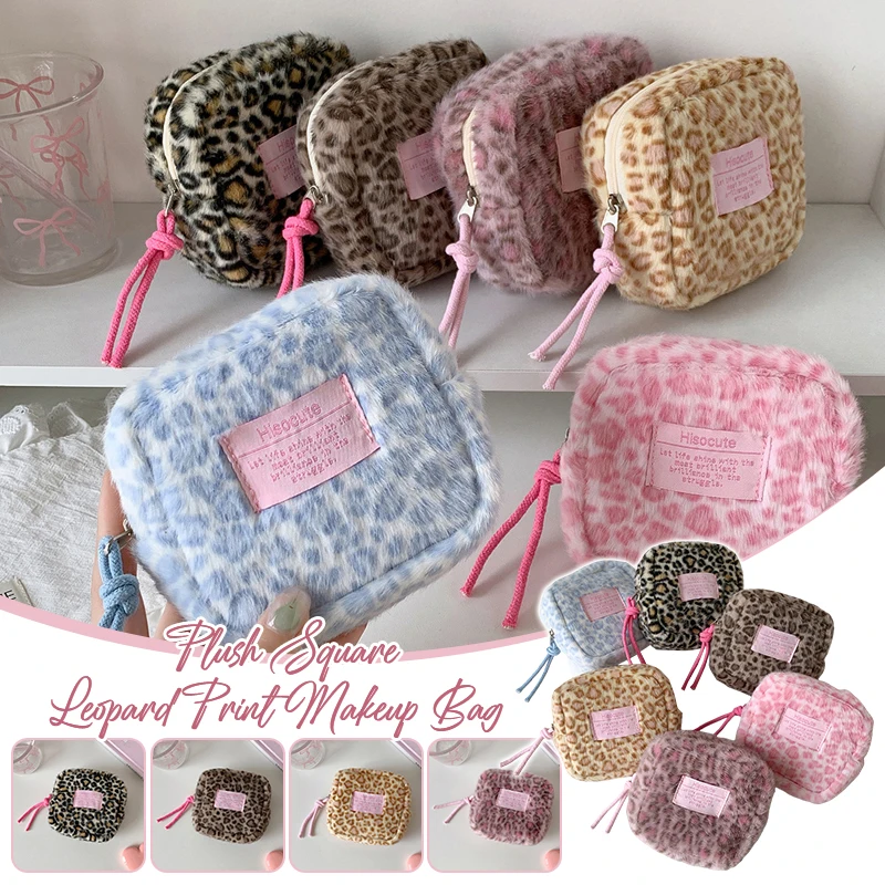 Leopard Print Plush Makeup Bag Mini Portable Cosmetic Storage Pouch for Women, Soft Velvet Coin Purse with Zipper
Leopard Print Plush Makeup Bag Mini Portable Cosmetic Storage Pouch for Women, Soft Velvet Coin Purse with Zipper
