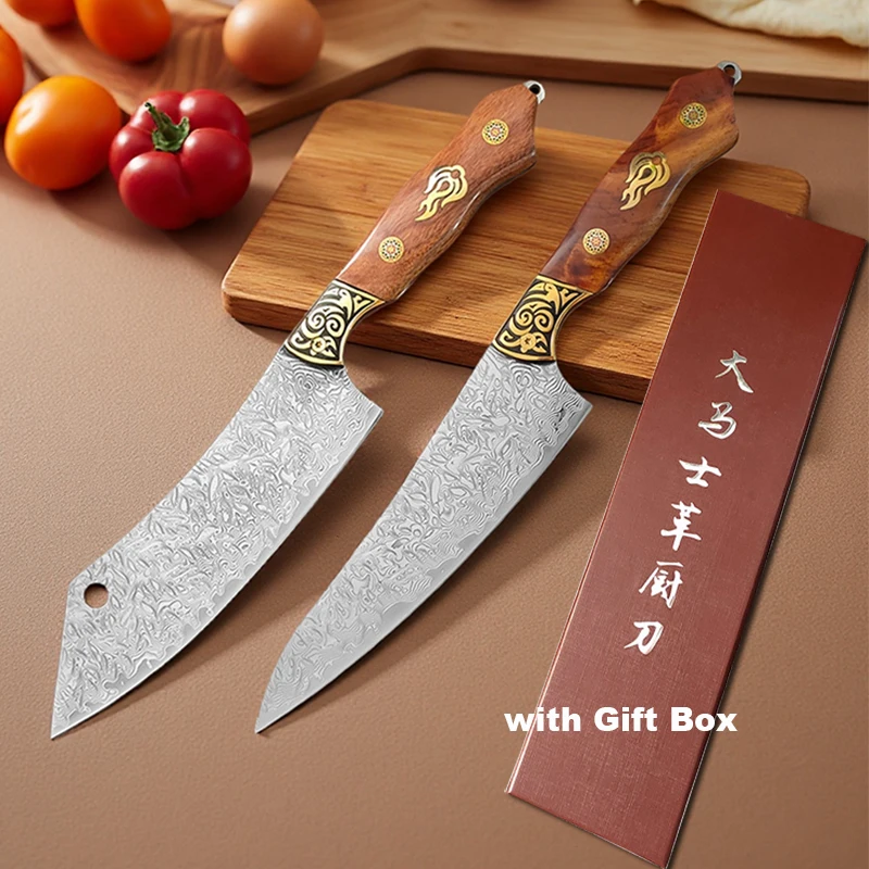 Кухонные ножи из дамасской стали, профессиональный нож шеф-повара Full Tang, нож для нарезки мяса, кухонный универсальный нож, инструменты
Кухонные ножи из дамасской стали, профессиональный нож шеф-повара Full Tang, нож для нарезки мяса, кухонный универсальный нож, инструменты