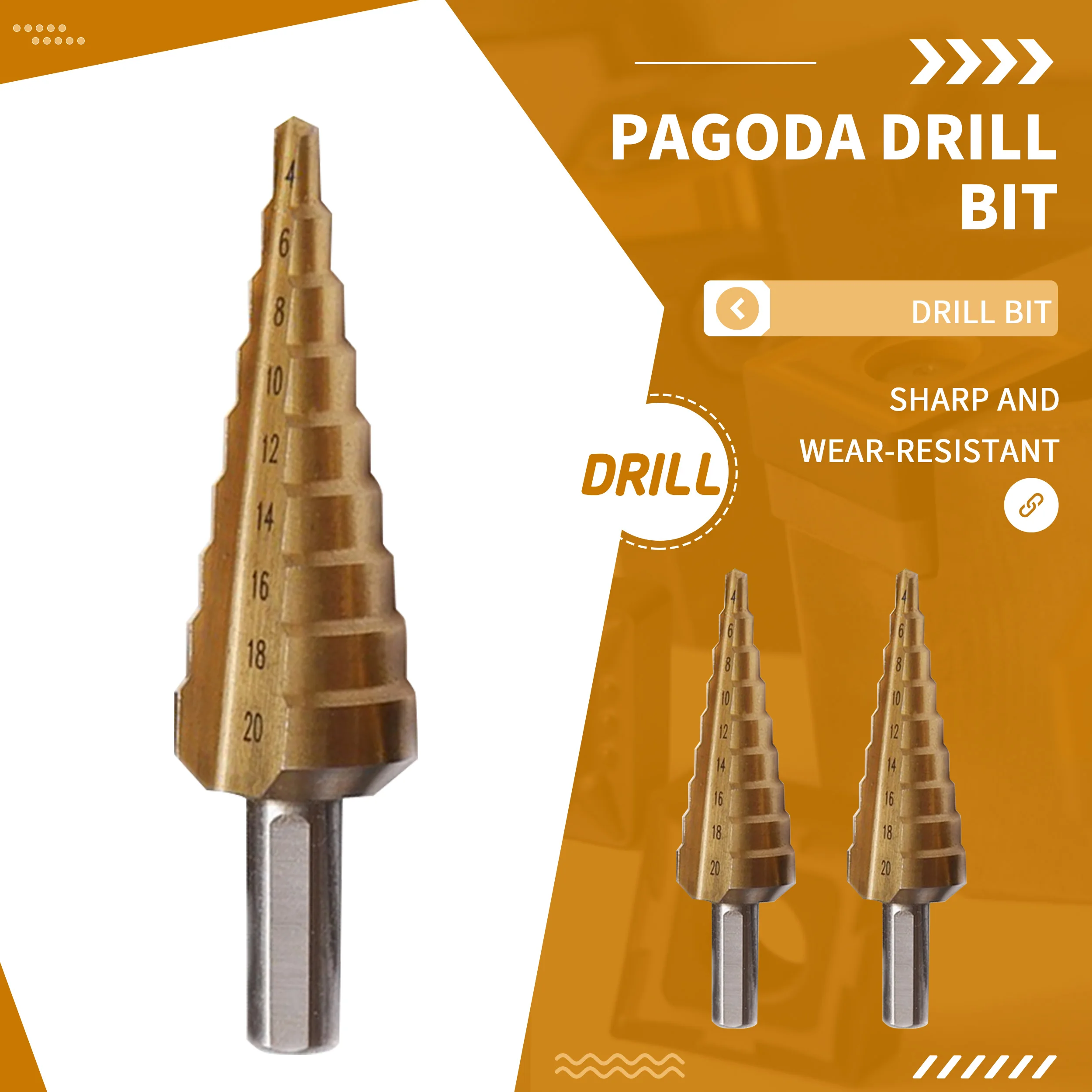 3Pcs/Set Step Drill Bit 4-12mm 4-20mm 4-32mm HSS Straight Groove Titanium Coated Wood Metal Hole Cutter Drilling Power Tools Set
3Pcs/Set Step Drill Bit 4-12mm 4-20mm 4-32mm HSS Straight Groove Titanium Coated Wood Metal Hole Cutter Drilling Power Tools Set