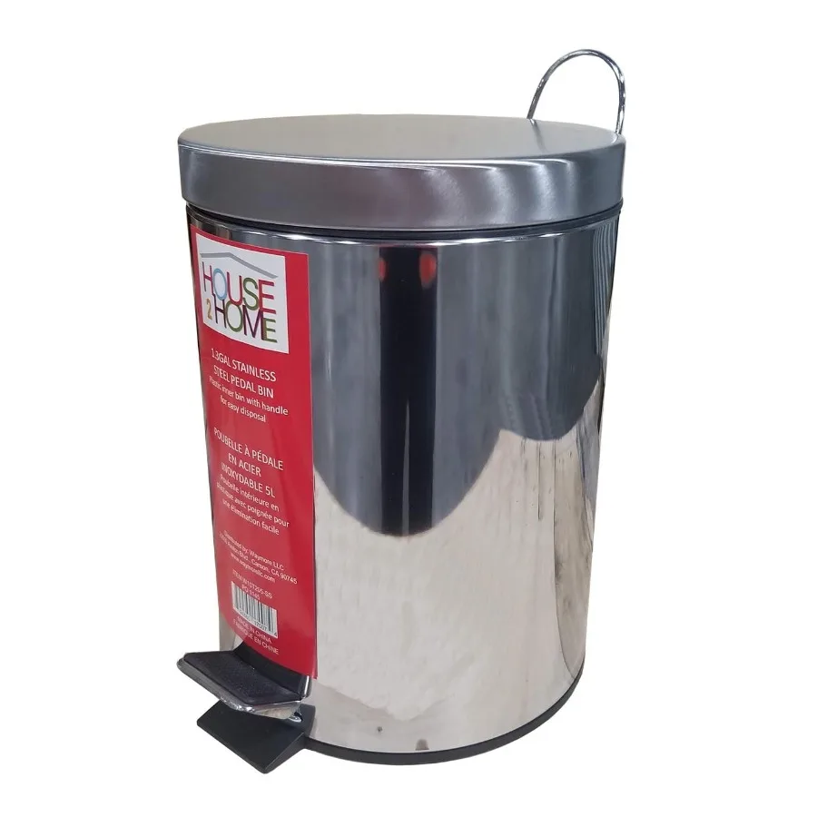 House 2 Home 5 L Stainless Steel Pedal Waste Bin
House 2 Home 5 L Stainless Steel Pedal Waste Bin