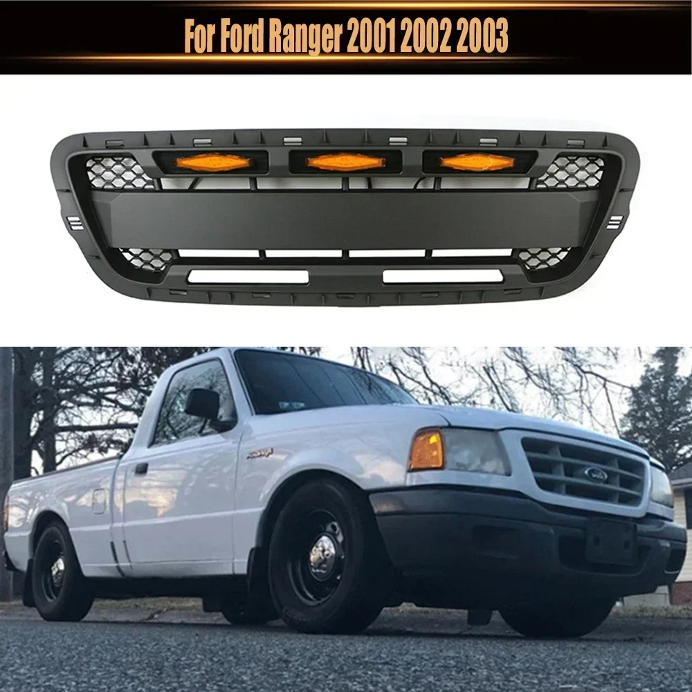 Car Modified ABS Front Bumper Mask Grille Racing Grill With LED Lights Auto Exterior Parts Black For Ford Ranger 2001 2002 2003
Car Modified ABS Front Bumper Mask Grille Racing Grill With LED Lights Auto Exterior Parts Black For Ford Ranger 2001 2002 2003