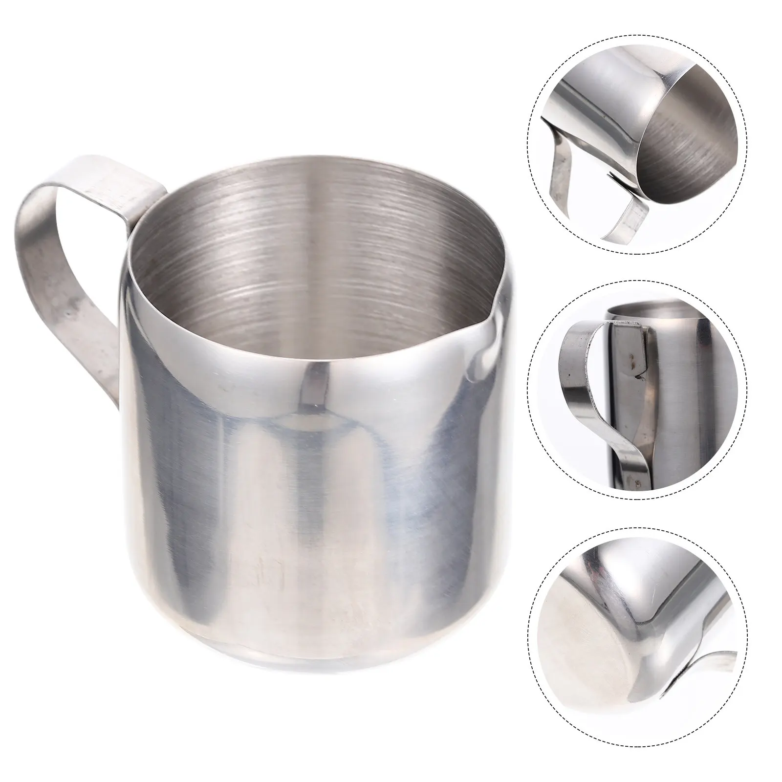 High Quality Stainless Steel Milk Frothing Pitcher Comfortable Handle Steaming Pitcher for Espresso Cappuccino Frothing
High Quality Stainless Steel Milk Frothing Pitcher Comfortable Handle Steaming Pitcher for Espresso Cappuccino Frothing