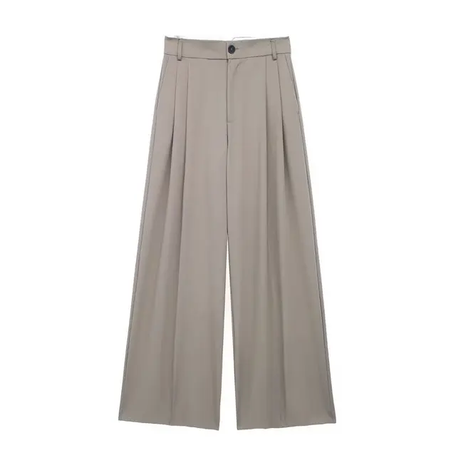 Summer High Waist Pleated Women's Pants Streetwear Chic Lady Trousers TRAF 2024 Women Casual Solid Wide Leg Pants Female Vintage
Summer High Waist Pleated Women's Pants Streetwear Chic Lady Trousers TRAF 2024 Women Casual Solid Wide Leg Pants Female Vintage