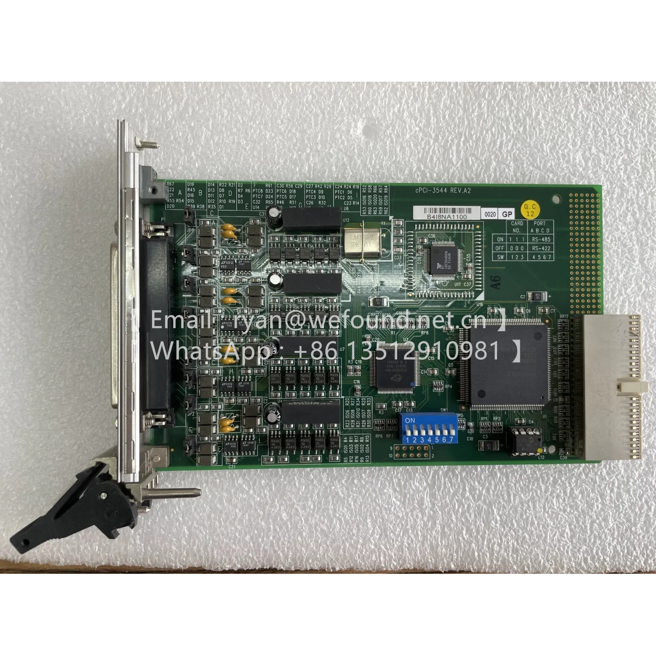 CPCI-3544 4-портовая изолированная карта последовательной связи RS-422/485
CPCI-3544 4-портовая изолированная карта последовательной связи RS-422/485