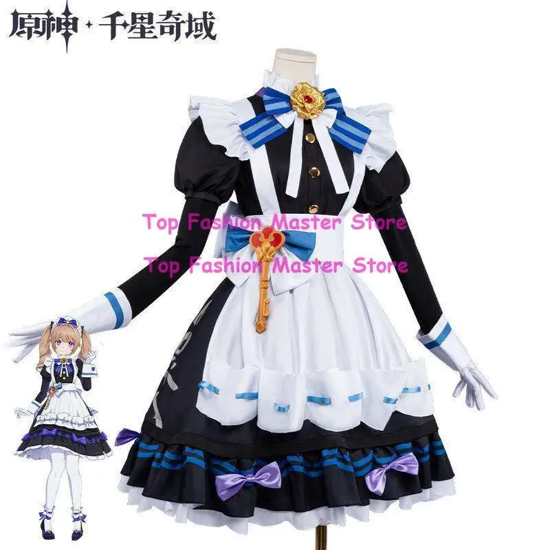 Elegant Nocturne Cosplay Costume Game GenshinImpact Cosplay Miliastra Wonderland Costume Maid Dress Prop Wig Outfit for Woman
Elegant Nocturne Cosplay Costume Game GenshinImpact Cosplay Miliastra Wonderland Costume Maid Dress Prop Wig Outfit for Woman