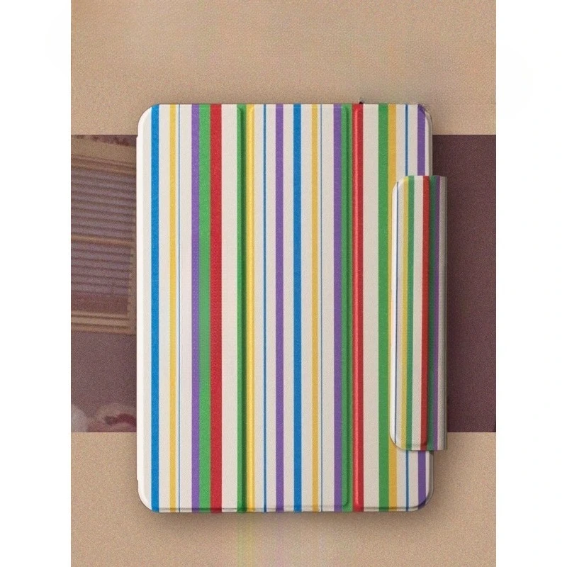 Rainbow retro striped ipad protective case air4/5 flat case 2021 double-sided magnetic suction 2022 
Rainbow retro striped ipad protective case air4/5 flat case 2021 double-sided magnetic suction 2022