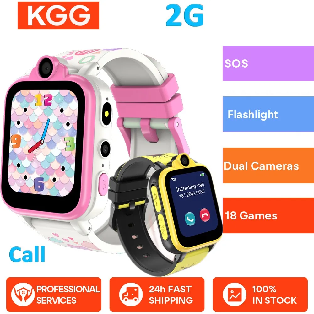 KGG 2G Kids Phone Call Smart Watches18 Games Dual Cameras Flashlight Pedometer Video MP3 Alarm Kids Digital Watch For Girls Boys
KGG 2G Kids Phone Call Smart Watches18 Games Dual Cameras Flashlight Pedometer Video MP3 Alarm Kids Digital Watch For Girls Boys