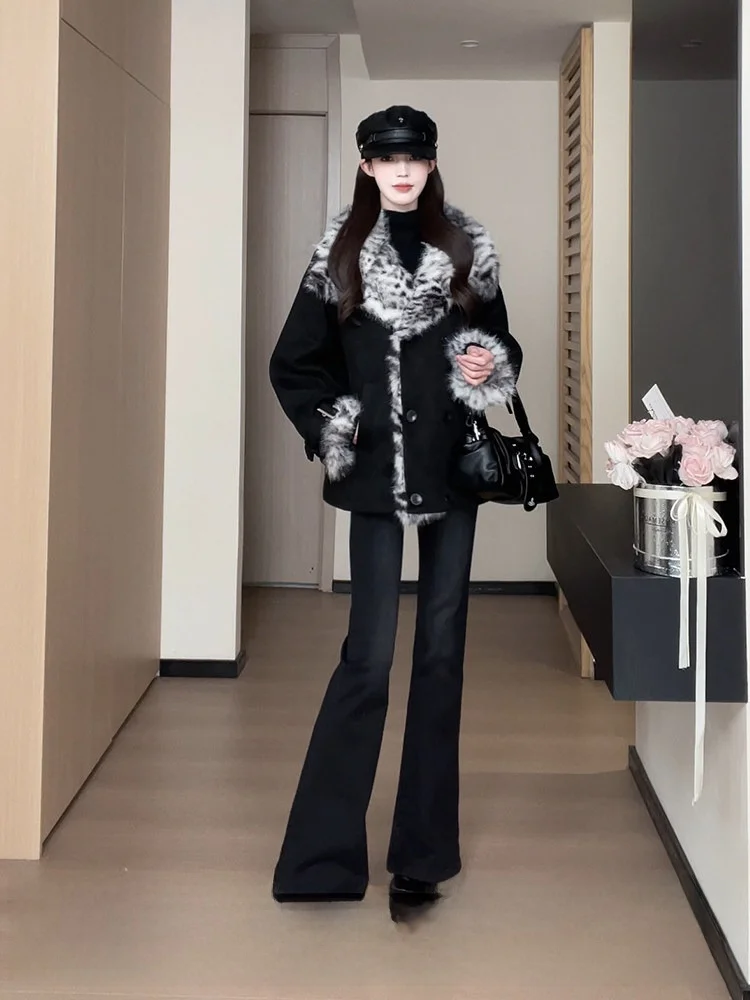 Черное шерстяное пальто для женщин, длинное, двубортное, в корейском стиле, утепленное, зимнее, элегантное, женственное, без капюшона
Черное шерстяное пальто для женщин, длинное, двубортное, в корейском стиле, утепленное, зимнее, элегантное, женственное, без капюшона