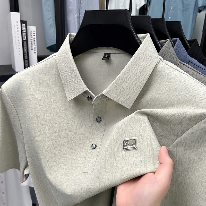 Personality printed men's short sleeve polo shirt high-end fashion brand ice silk no trace summer new style casual lapel T-shirt
Personality printed men's short sleeve polo shirt high-end fashion brand ice silk no trace summer new style casual lapel T-shirt