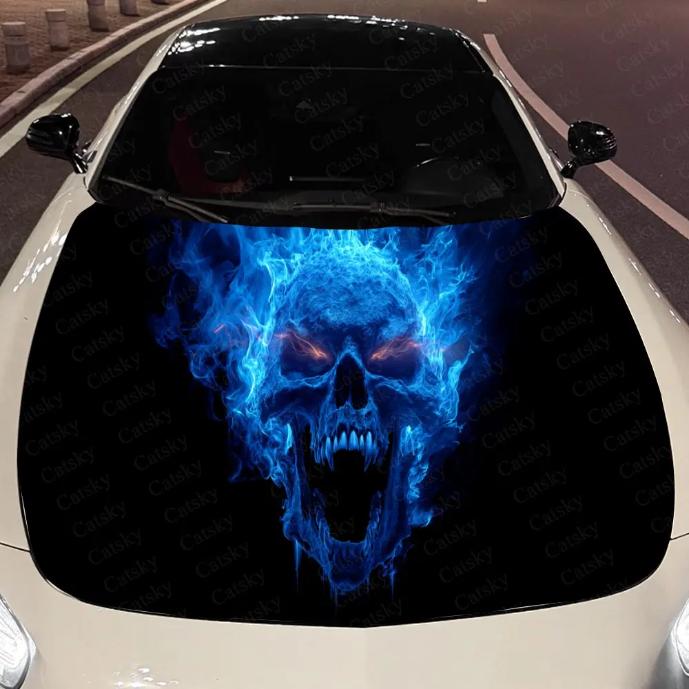 Lively Blue Flame Skull Auto Cover Sticker, Waterproof and Self-adhesive Auto Hood Decal, Auto Vinyl Wraps, Cool Car Exterior De
Lively Blue Flame Skull Auto Cover Sticker, Waterproof and Self-adhesive Auto Hood Decal, Auto Vinyl Wraps, Cool Car Exterior De