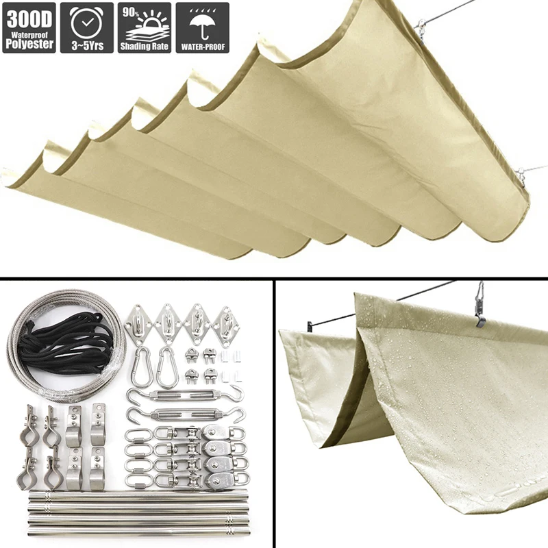 Waterproof Telescopic Sunshade Net UV Resistant Polyester Fabric Pergola Sun Canopy Swimming Pool Shaing Sail Outdoor Awning
Waterproof Telescopic Sunshade Net UV Resistant Polyester Fabric Pergola Sun Canopy Swimming Pool Shaing Sail Outdoor Awning