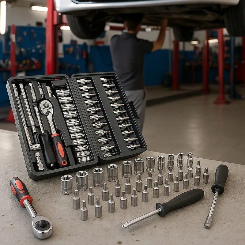 Strong CRV Material 46pcs Car Repair Tool Kit Ratchet Torque Wrench Spanner Screwdriver Socket Set Combo Tools Kit Repairing
Strong CRV Material 46pcs Car Repair Tool Kit Ratchet Torque Wrench Spanner Screwdriver Socket Set Combo Tools Kit Repairing