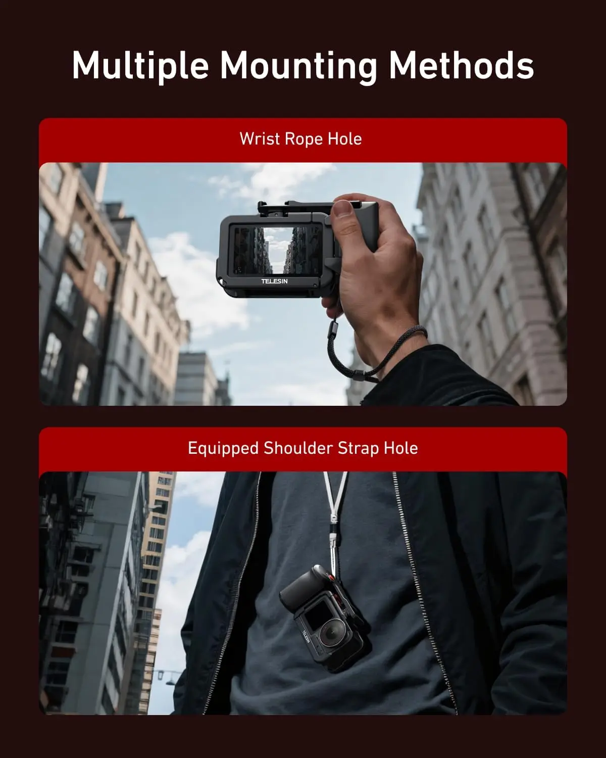 Быстросъемная металлическая рукоятка для камеры DJI OSMO Action 5 Pro/4/3, эргономичный комплект из алюминиевого сплава с кнопкой-качалкой и ремешком на запястье
Быстросъемная металлическая рукоятка для камеры DJI OSMO Action 5 Pro/4/3, эргономичный комплект из алюминиевого сплава с кнопкой-качалкой и ремешком на запястье