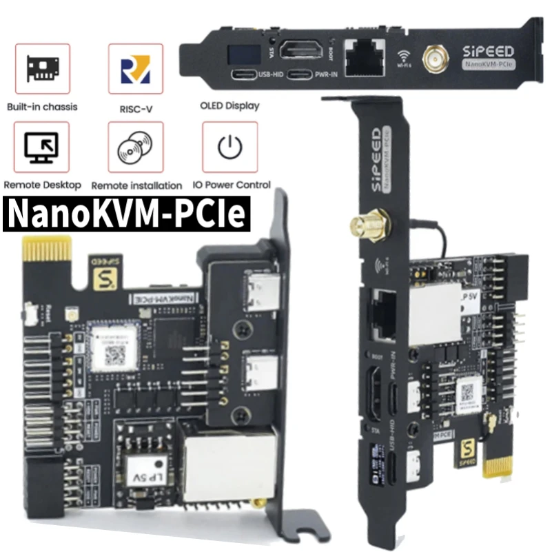 Sipeed NanoKVM-PCIe PC Remote Control Maintenance Server DDR3 HDMI USB RISC-V Linux Development Board PiKVM Motherboard Module
Sipeed NanoKVM-PCIe PC Remote Control Maintenance Server DDR3 HDMI USB RISC-V Linux Development Board PiKVM Motherboard Module