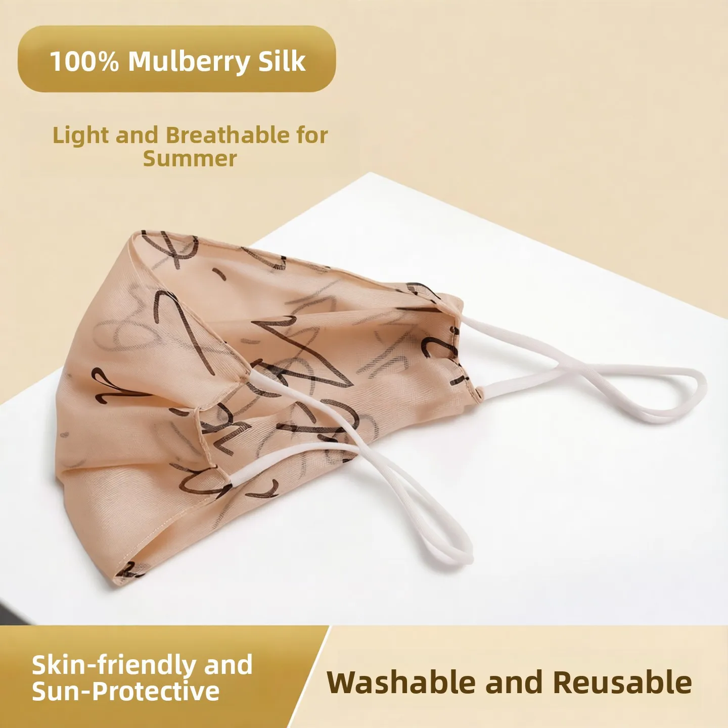 Silk Face Mask Women's Thin Breathable Waable Sun Protection Summer Mask Faionable Medical Environment General ulation
Silk Face Mask Women's Thin Breathable Waable Sun Protection Summer Mask Faionable Medical Environment General ulation