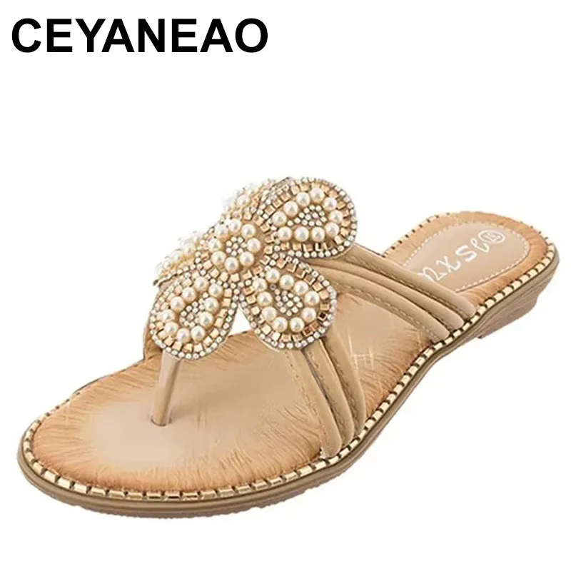 2025 Outsides New Women Slippers Black Braided Pearl Slippers Open Toe Flat Slippers Crystal Heels Slide
2025 Outsides New Women Slippers Black Braided Pearl Slippers Open Toe Flat Slippers Crystal Heels Slide