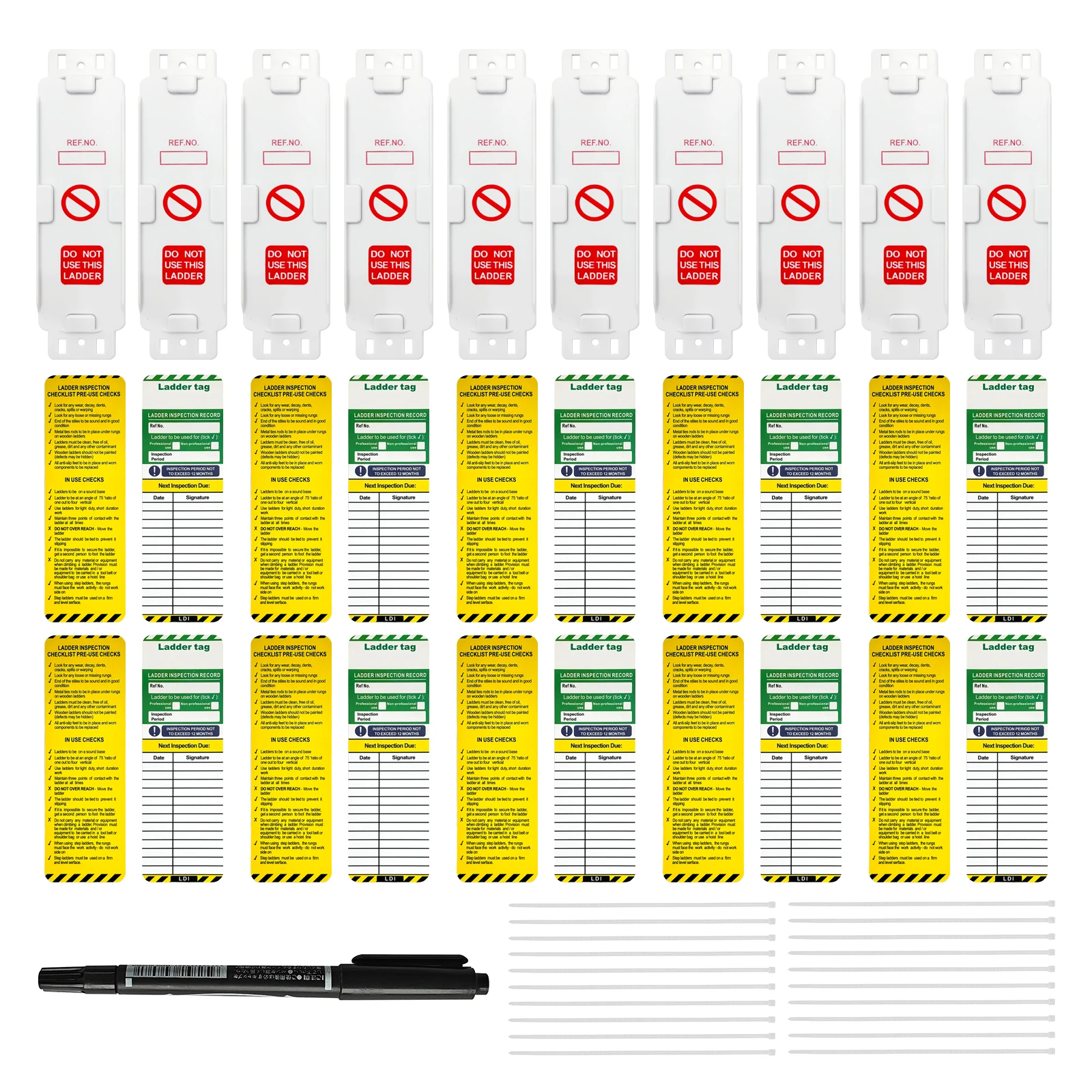 BULANGDI Scaffold hanging 10pcs bases with 10pcs tags and 20pcs zip ties and 1pc marker pen Lockout Tagout Safety warning signs
BULANGDI Scaffold hanging 10pcs bases with 10pcs tags and 20pcs zip ties and 1pc marker pen Lockout Tagout Safety warning signs