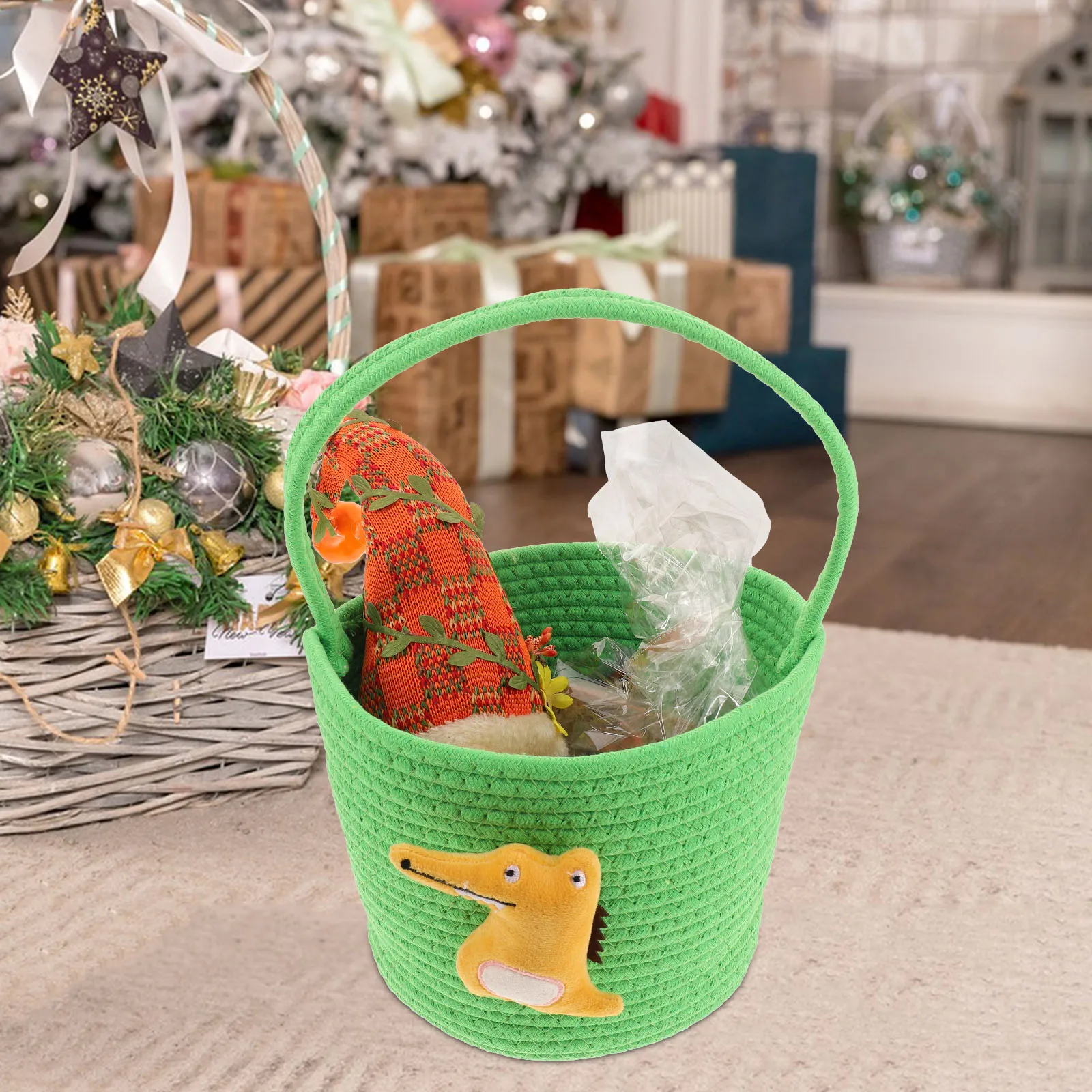 Handmade Woven Basket Cotton Rope Candy Bucket Storage Bin For Cat Dog Halloween Christmas Nursery Animal Baskets
Handmade Woven Basket Cotton Rope Candy Bucket Storage Bin For Cat Dog Halloween Christmas Nursery Animal Baskets