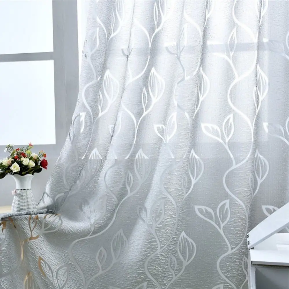 Modern Gauze Leaves Pattern Sheer Curtain Romantic Elegant Window Drapes Pastoral Style Soft Tulle Curtain Home Decoration
Modern Gauze Leaves Pattern Sheer Curtain Romantic Elegant Window Drapes Pastoral Style Soft Tulle Curtain Home Decoration