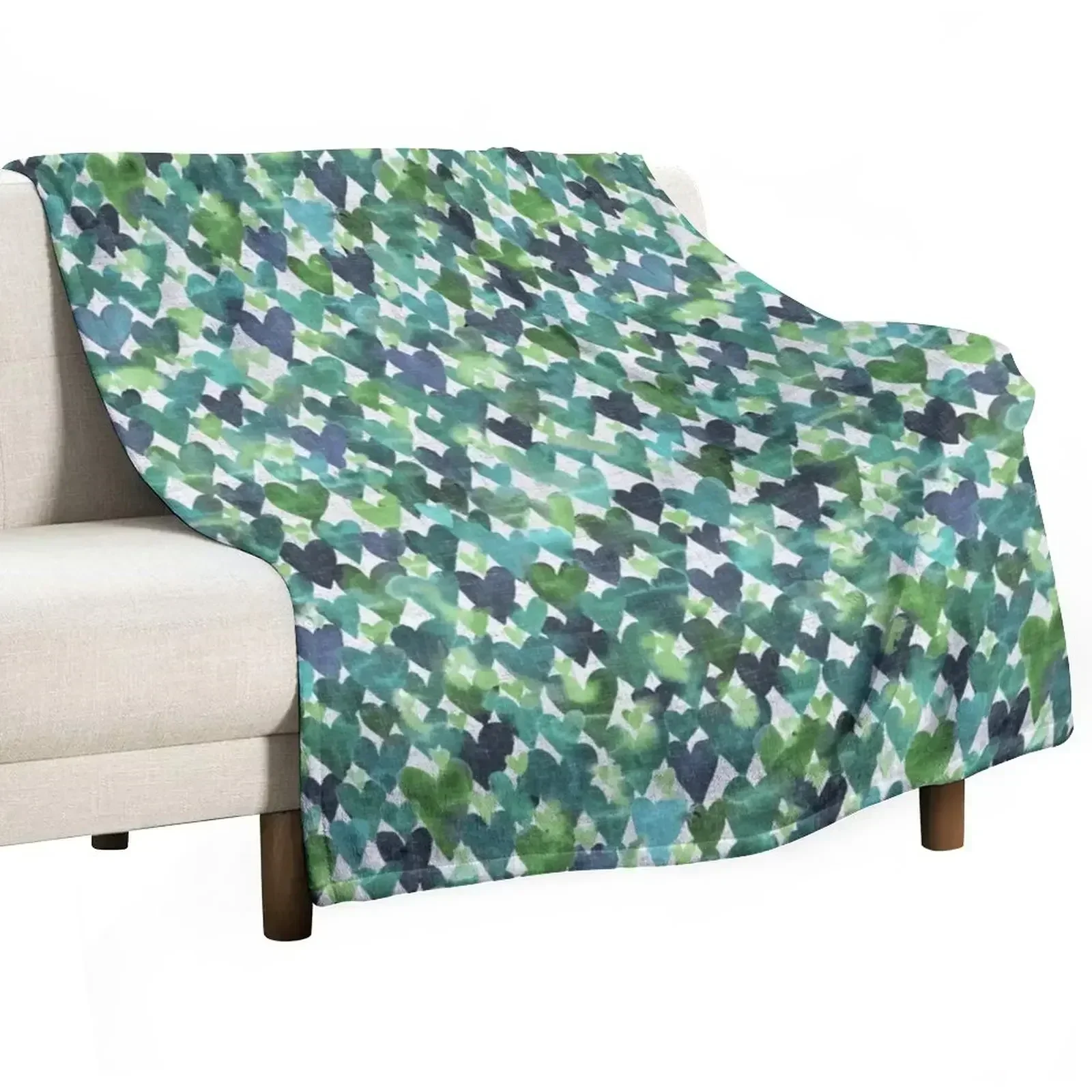 Green at heart, 1000 watercolor hearts! Throw Blanket Machine Washable Soft Warm Blanket
Green at heart, 1000 watercolor hearts! Throw Blanket Machine Washable Soft Warm Blanket