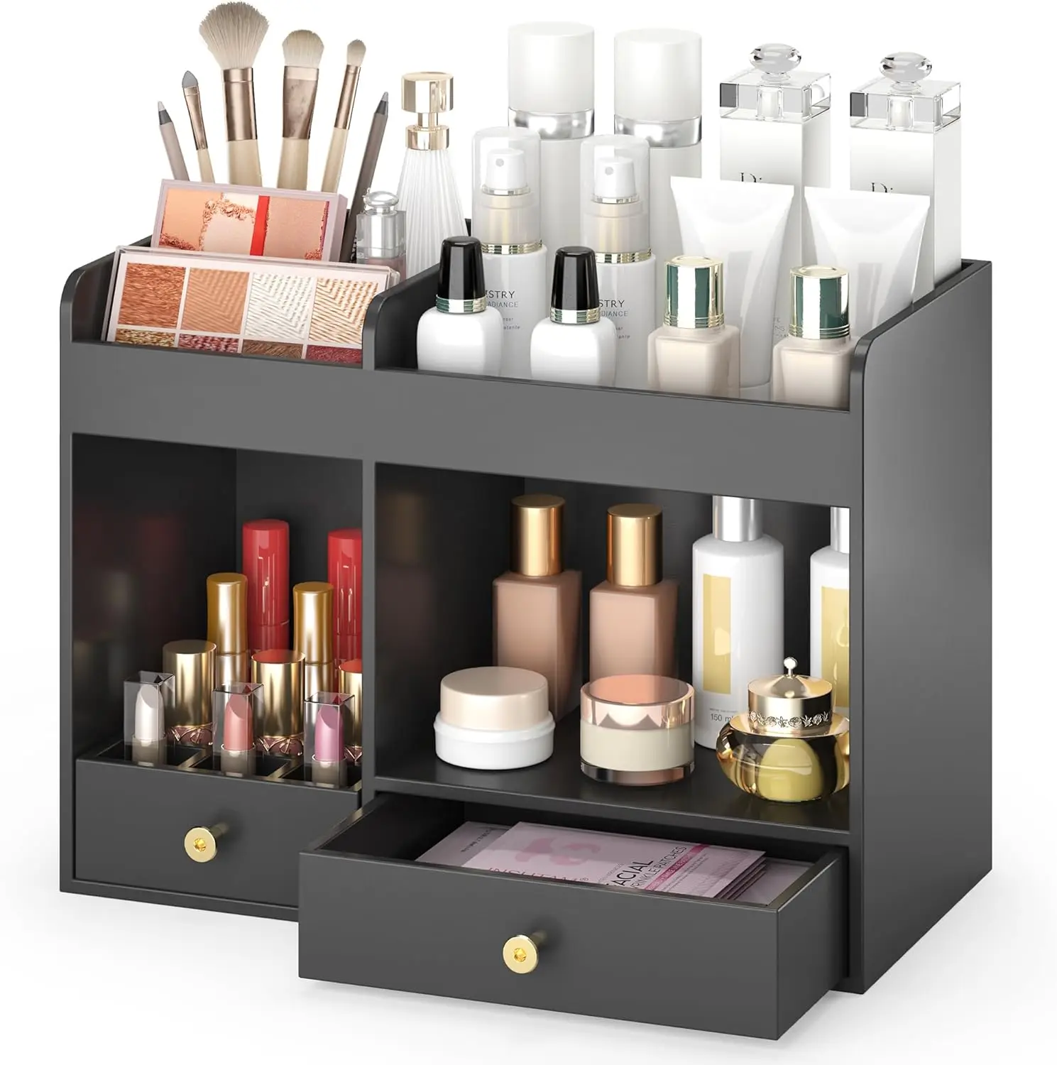 Large Makeup Organizer with Drawers, Bamboo Countertop Cosmetic Storage for Dresser Vanity Organizer Beauty Desk Skincar
Large Makeup Organizer with Drawers, Bamboo Countertop Cosmetic Storage for Dresser Vanity Organizer Beauty Desk Skincar