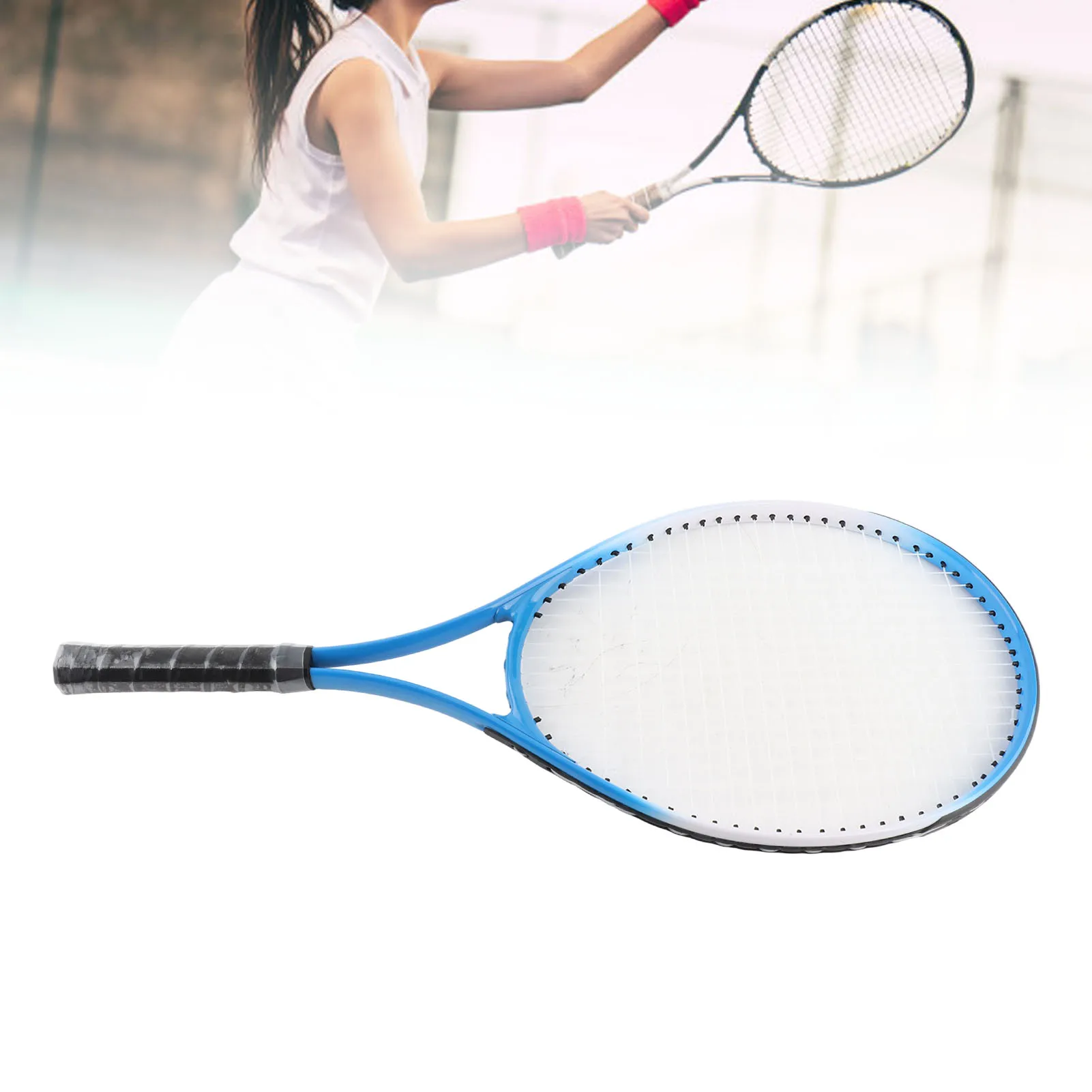 27 Inch Tennis Racket Single Tennis Racquet Beginner Competition Training Set With Carry Bag For Adults Student Women Men