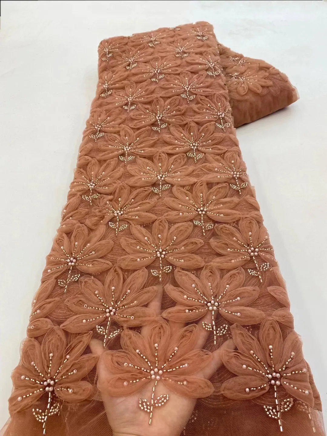 Beaded Fabrics Lace with 3d Flower Luxury Lace High Quality Beaded Fabrics 2023 Dress Embroidered Fabric XZ5751
Beaded Fabrics Lace with 3d Flower Luxury Lace High Quality Beaded Fabrics 2023 Dress Embroidered Fabric XZ5751