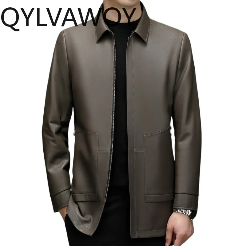 QYLVAWOY Real Sheepskin Leather Jacket Mid-length Autumn Winter Jackets Slim-fit Jackets for Man Stylish Jaqueta Masculina Coat
QYLVAWOY Real Sheepskin Leather Jacket Mid-length Autumn Winter Jackets Slim-fit Jackets for Man Stylish Jaqueta Masculina Coat