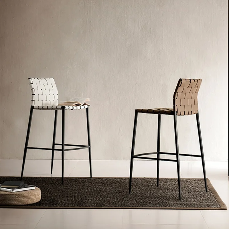 Leather Minimalist Bar Chair Design Square Woven White Barstool Bar Stool Kitchen Island Nordic Taburete Alto Home Furnitures
Leather Minimalist Bar Chair Design Square Woven White Barstool Bar Stool Kitchen Island Nordic Taburete Alto Home Furnitures