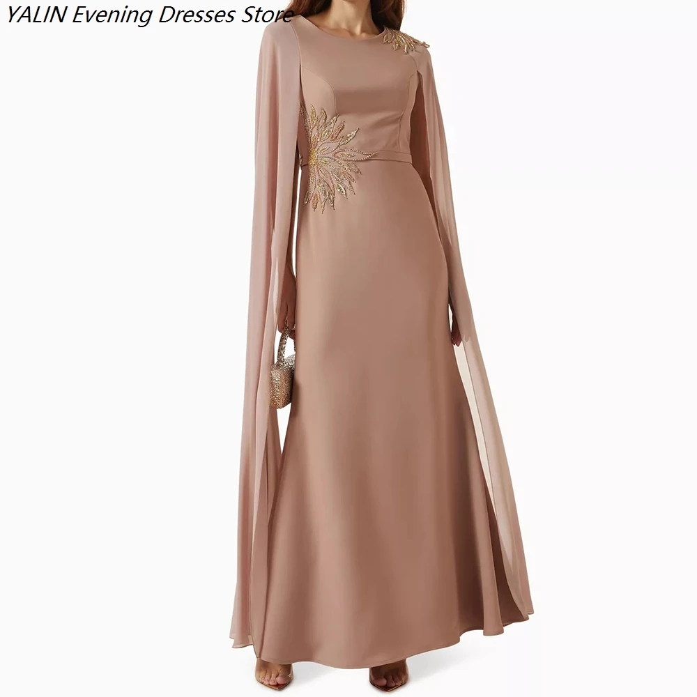 Women's A-line Evening Dresses Ankle-length Scoop-neck Sleeveless Prom Dresses Fashion Sequined Flowers Stole Customized Gowns
Women's A-line Evening Dresses Ankle-length Scoop-neck Sleeveless Prom Dresses Fashion Sequined Flowers Stole Customized Gowns